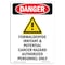 Signmission Safety Sign, OSHA Danger, 5" Height, Formaldehyde Irritant, Portrait OS-DS-D-35-V-1266 - alternate 1